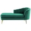ALLIER - Chaise Longue - Groen - Rechterzijde - Fluweel 2 ALLIER - Chaise Longue - Groen - Rechterzijde - Fluweel -LeenBakker Winkel 1000143030