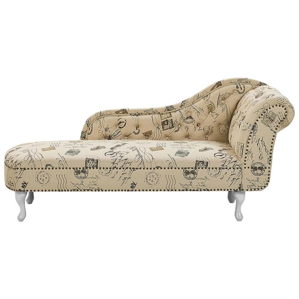 NIMES - Chaise Longue - Beige - Rechterzijde - Polyester 3 NIMES - Chaise Longue - Beige - Rechterzijde - Polyester