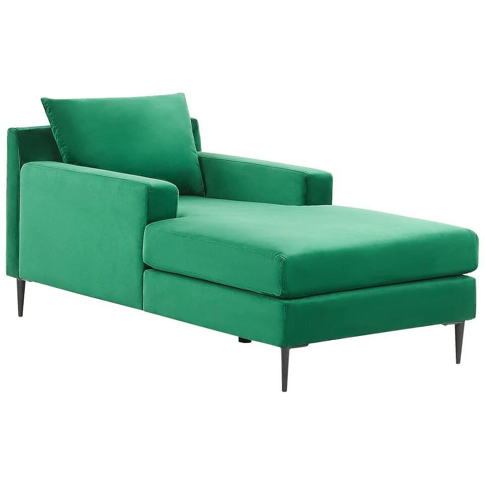 GUERET - Chaise Longue - Groen - Symmetrisch - Fluweel 3 GUERET - Chaise Longue - Groen - Symmetrisch - Fluweel