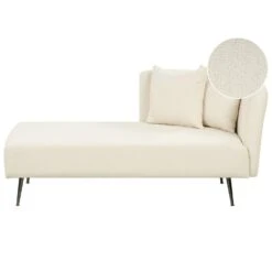 RIOM - Chaise Longue - Wit - Rechterzijde - Bouclé