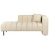 LANNILS - Chaise Longue - Beige - Rechtszijdig - Fluweel -LeenBakker Winkel 1000143050