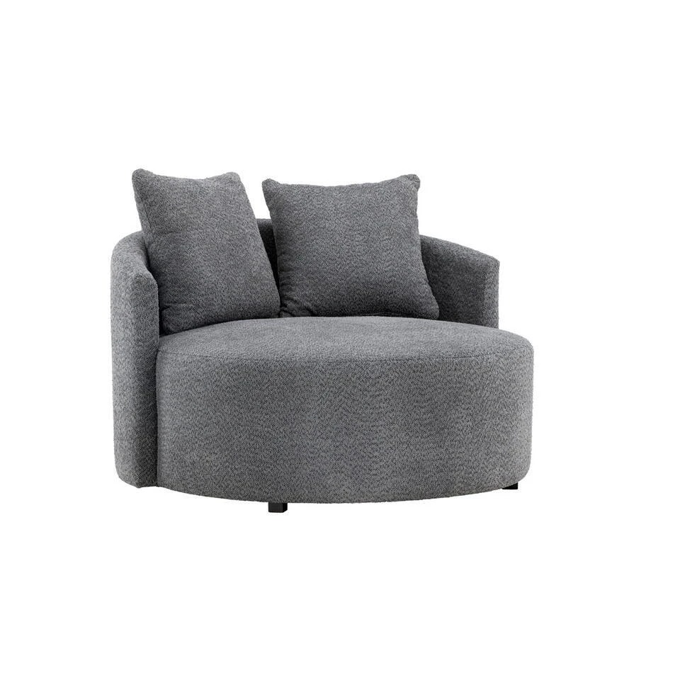 Fjôrd Loveseat Teddy Grijs - Zithoogte 40cm - 118x118x72cm - Kelso 3 Fjôrd Loveseat Teddy Grijs - Zithoogte 40cm - 118x118x72cm - Kelso