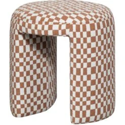 WOOOD Krukje Charlie - Polyester - Ruitjes - Oranje