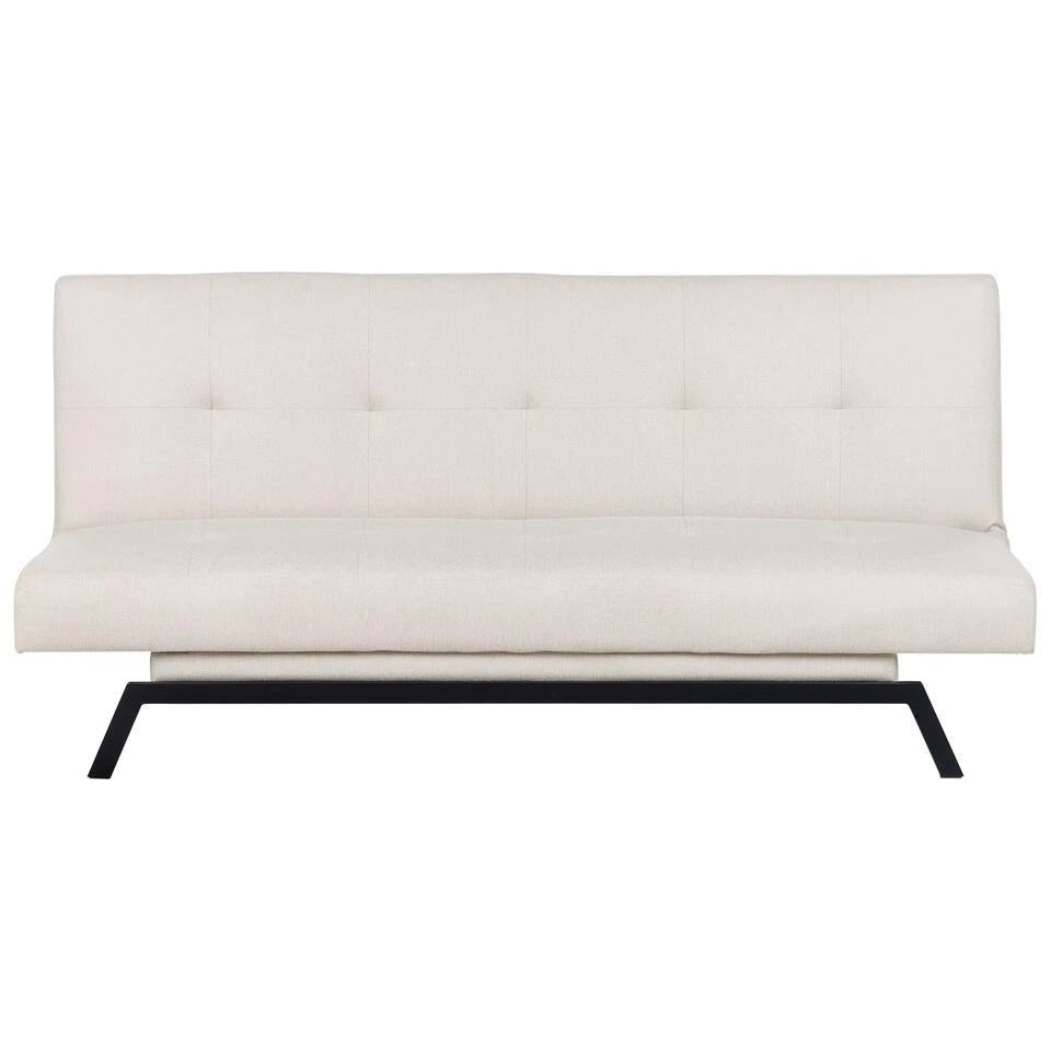 LEEDS - Slaapbank 3-zits - Wit - Polyester 3 LEEDS - Slaapbank 3-zits - Wit - Polyester