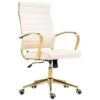 CLP Bureaustoel Havanna Goud Frame - Kunstleer - Creme -LeenBakker Winkel 1000146395