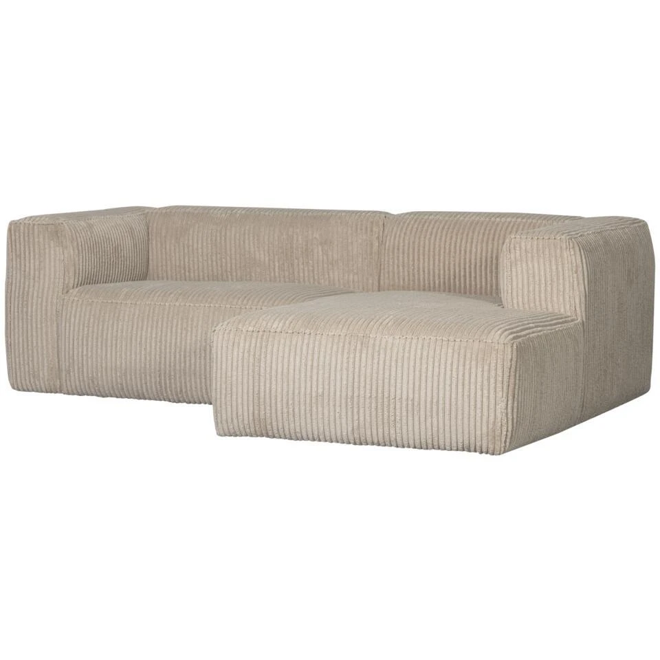 WOOOD Bean Chaise Longue Bank Rechts - Ribstof - Travertin -73x254x178 3 WOOOD Bean Chaise Longue Bank Rechts - Ribstof - Travertin -73x254x178