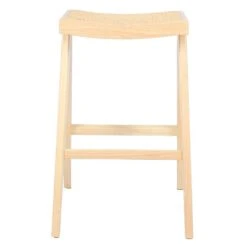 Barkruk Naturel Rotan - Zithoogte 75cm - 45x32x75cm - Jules - Set Van 2