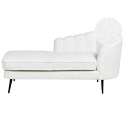 ALLIER - Chaise Longue - Off-white - Rechterzijde - Bouclé