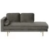MIRAMAS - Chaise Longue - Grijs - Linkerzijde - Fluweel -LeenBakker Winkel 1000154386
