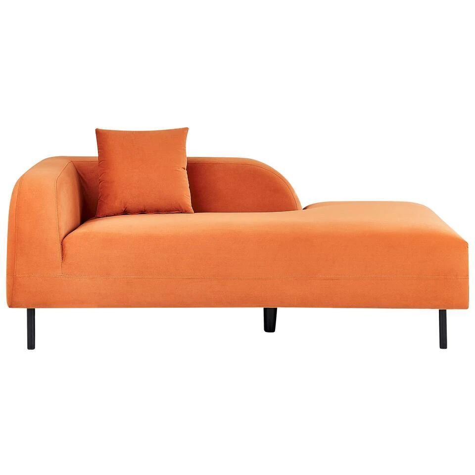 LE CRAU - Chaise Longue - Oranje - Linkerzijde - Fluweel 3 LE CRAU - Chaise Longue - Oranje - Linkerzijde - Fluweel