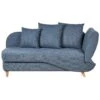MERI II - Chaise Longue Met Opbergruimte - Blauw - Rechts - Fluweel -LeenBakker Winkel 1000154410