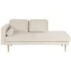 MIRAMAS - Chaise Longue - Beige - Linkerzijde - Fluweel -LeenBakker Winkel 1000154415