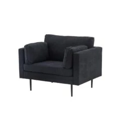 Svea - Kora Fauteuil - Linnen - Zwart