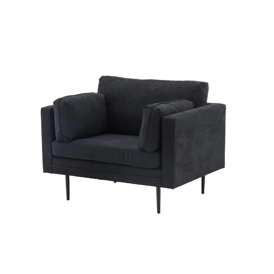 Svea - Kora Fauteuil - Linnen - Zwart 3 Svea - Kora Fauteuil - Linnen - Zwart