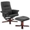 Tectake TV-fauteuil Met Krukje Model I, Zwart/bruin -LeenBakker Winkel 1000156499
