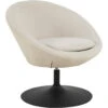 Fauteuil Beige Stof Draaibaar - Zithoogte 47cm - Eva -LeenBakker Winkel 1000158698