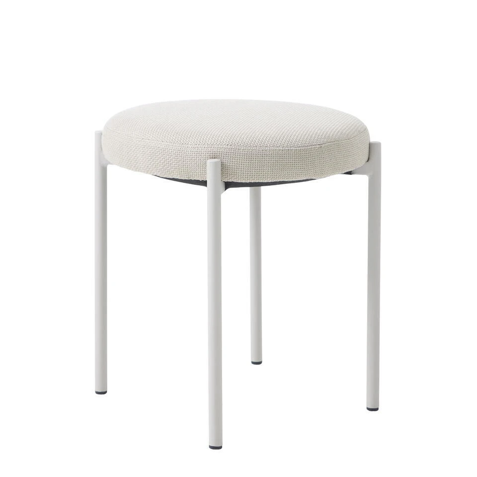 Poef Beige Stof - 43,5x44x48cm - Pelican 3 Poef Beige Stof - 43,5x44x48cm - Pelican