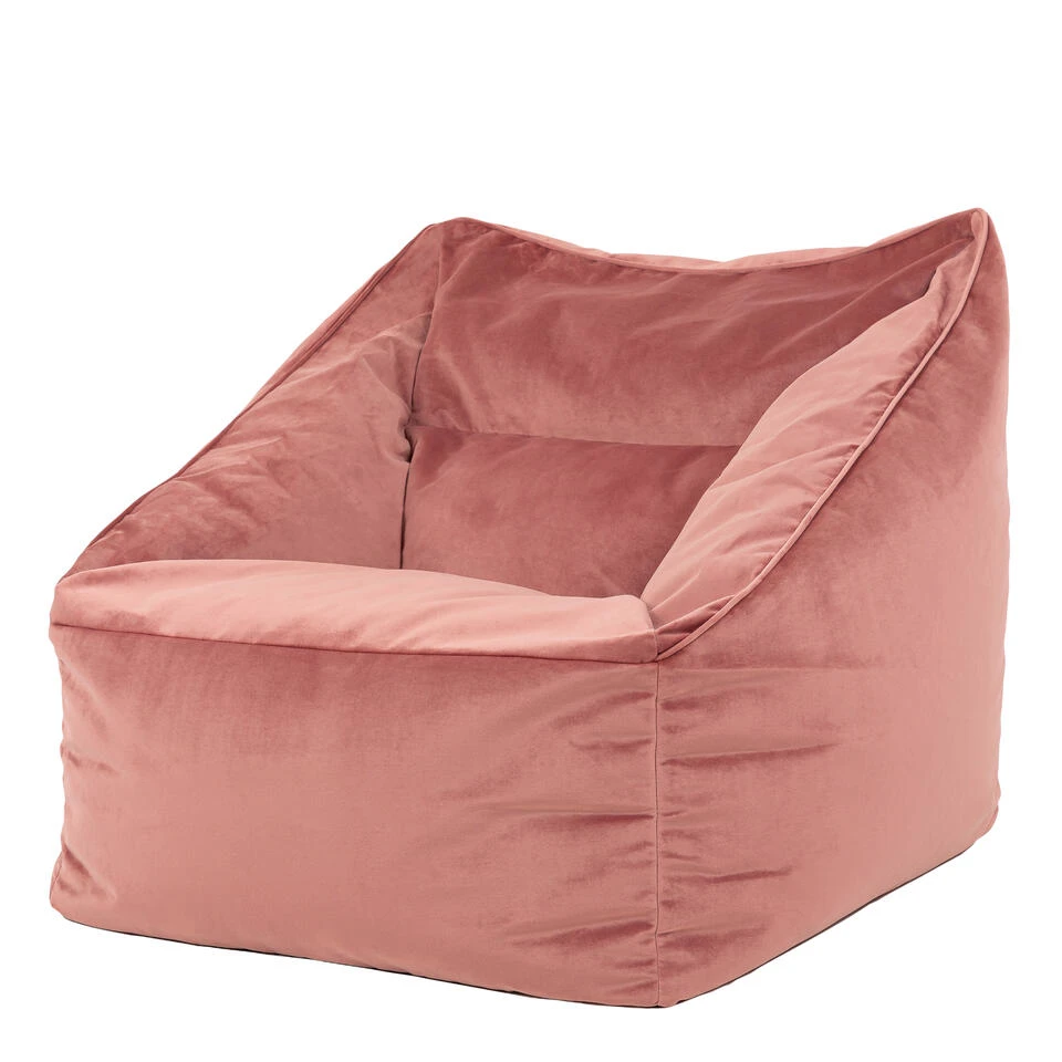 Icon Zitzak Natalia - Fluwelen Zitzakfauteuil - Oud Roze 3 Icon Zitzak Natalia - Fluwelen Zitzakfauteuil - Oud Roze