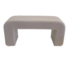 Halbankje Taupe Bouclé - 99x38x46cm - Sera