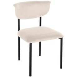 CLP Eetkamerstoel Gambell Fluweel - Creme