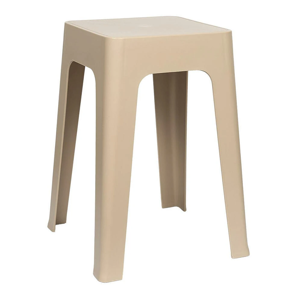 Home Deco Factory Zit Krukje/stoel - Beige - D34 X H47 Cm 3 Home Deco Factory Zit Krukje/stoel - Beige - D34 X H47 Cm