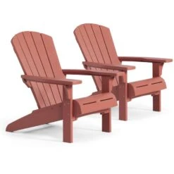 Keter Troy Adirondack Tuinstoel - 2 Stuks - 85x80x96,5cm β Terracotta