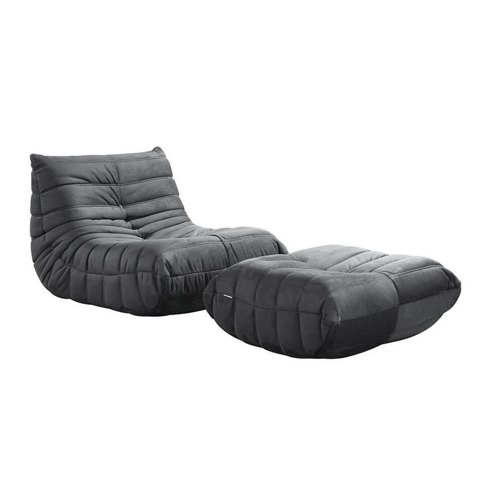 Merkloos HOME DELUXE Relax Fauteuil Met Kruk CHILL - Grijs 3 Merkloos HOME DELUXE Relax Fauteuil Met Kruk CHILL - Grijs