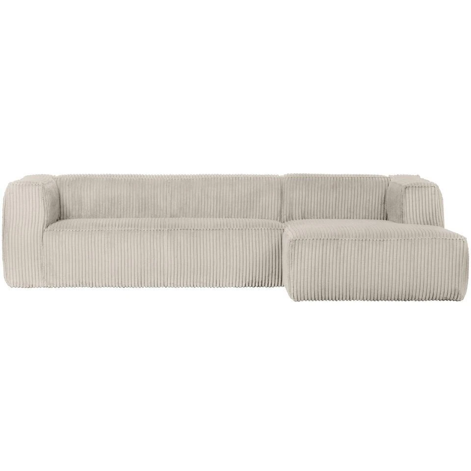 WOOOD Bean Hoekbank Rechts - Ribstof - Naturel - 73x305x96 3 WOOOD Bean Hoekbank Rechts - Ribstof - Naturel - 73x305x96