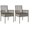 VidaXL - Tuinstoel - Grijs - Poly Rattan - 53 X 60 X 85cm -LeenBakker Winkel 1000172456