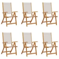 VidaXL - Inklapbare Tuinstoel - Bruin - Acaciahout - 6 Stuks