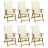 VidaXL - Tuinstoelen Inklapbaar Met Kussens - Massief Acaciahout - 6 Stuks -LeenBakker Winkel 1000172596