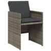 VidaXL - Tuinstoelen Met Kussens - Grijs - Poly Rattan - 4 Stuks -LeenBakker Winkel 1000172601