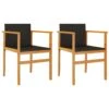 VidaXL - Tuinstoelen - Zwart - Poly Rattan - 2 Stuks -LeenBakker Winkel 1000172643