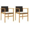 VidaXL - Tuinstoelen - Kussens - Zwart - Poly Rattan - 2 Stuks - 55x55x78 Cm -LeenBakker Winkel 1000172647