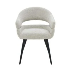 Eetkamerstoel Beige Stof - Zithoogte 51cm - Megan - Set Van 2