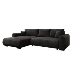 Meubella - Hoekbank Mindin - Zwart Velvet - Universeel