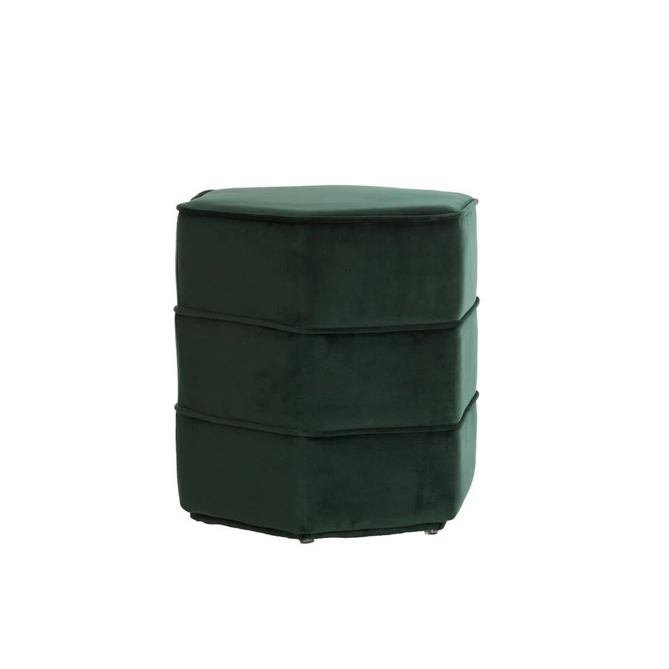 Poef Cayden - Groen - 45x41x46cm 3 Poef Cayden - Groen - 45x41x46cm