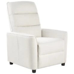 SANDE - Relaxfauteuil - Gebroken Wit - Stof