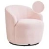 DAVIK - Fauteuil - Pastelroze - Bouclé -LeenBakker Winkel 1000174146