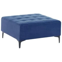 ABERDEEN - Ottomaan - Blauw - Fluweel