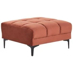 ALNES - Ottomaan - Lichtrood - Polyester