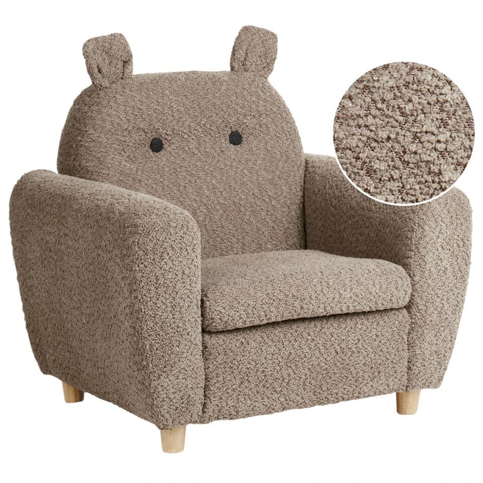 MARIBO - Kinderfauteuil - Bruin - Bouclé 3 MARIBO - Kinderfauteuil - Bruin - Bouclé