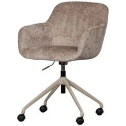 WOOOD Morros Bureaustoel - Polyester - Taupe - 88x57x60