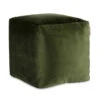 Merkloos Arte Regal Poef - Fluweel - Donkergroen - 30 X 30 Cm - Vierkant -LeenBakker Winkel 1000176327