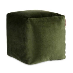 Merkloos Arte Regal Poef - Fluweel - Donkergroen - 30 X 30 Cm - Vierkant