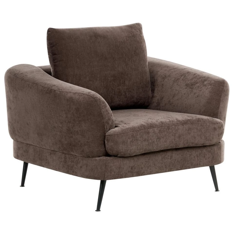 KJAER - Fauteuil - Donkerbruin - Chenille 3 KJAER - Fauteuil - Donkerbruin - Chenille