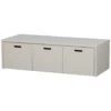 WOOOD Silke Kistbank Met Lades - Grenen - Dust/Grijs - 36x120x50 -LeenBakker Winkel 1000179017