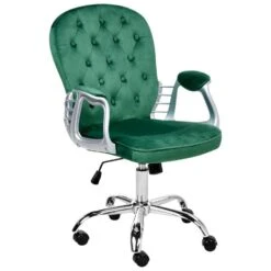 PRINCESS - Bureaustoel - Groen - Fluweel