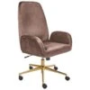 CLARE - Bureaustoel - Bruin - Fluweel 1 CLARE - Bureaustoel - Bruin - Fluweel -LeenBakker Winkel 1000179825