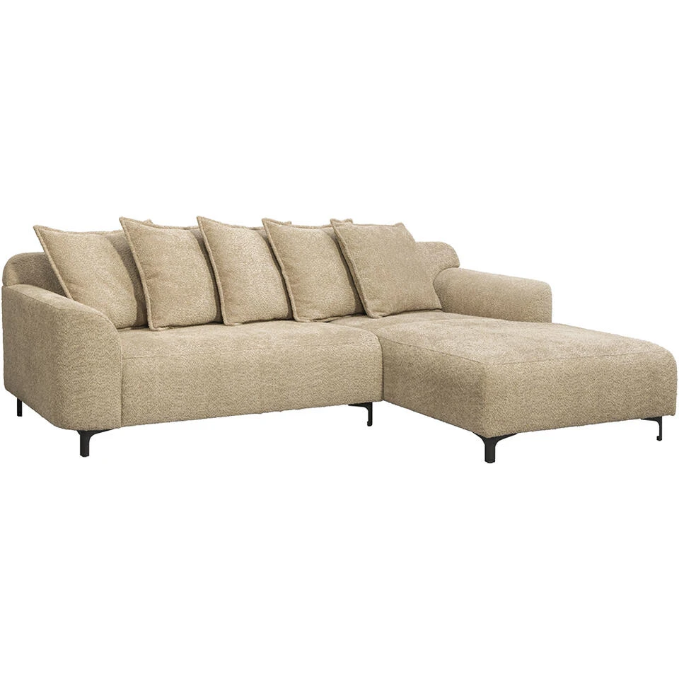 Bank Elsa Met Chaise Longue Rechts - Taupe 4 Bank Elsa Met Chaise Longue Rechts - Taupe - Afbeelding 2